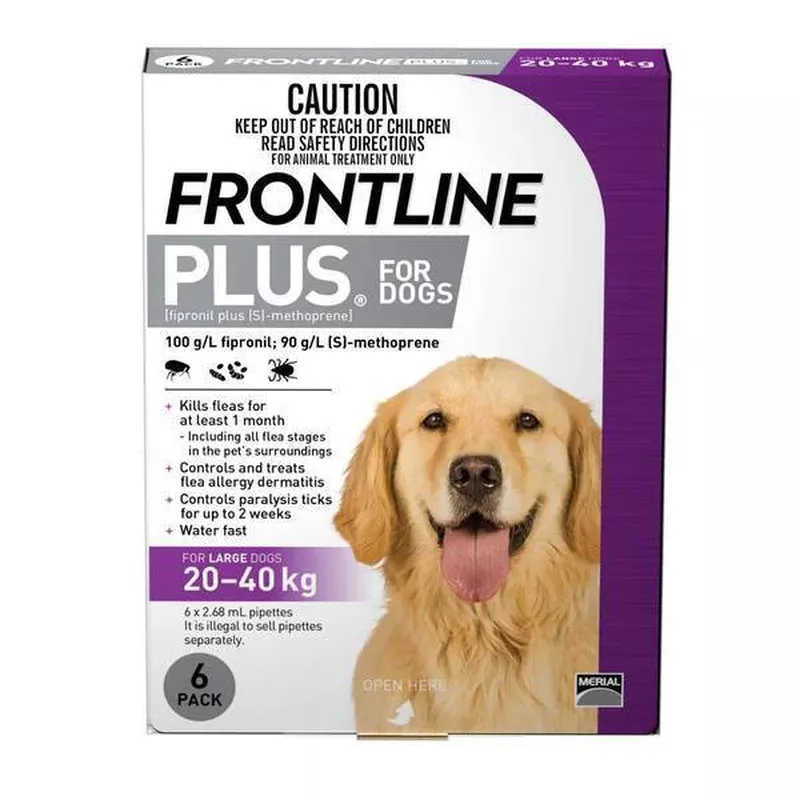donation-to-action-singapore-dogs-frontline-plus-spot-on-dogs-20-40kg-6pcs *DONATION TO ACTION FOR SINGAPORE DOGS* Frontline Plus Spot-On for Dogs 20-40kg – 6pcs