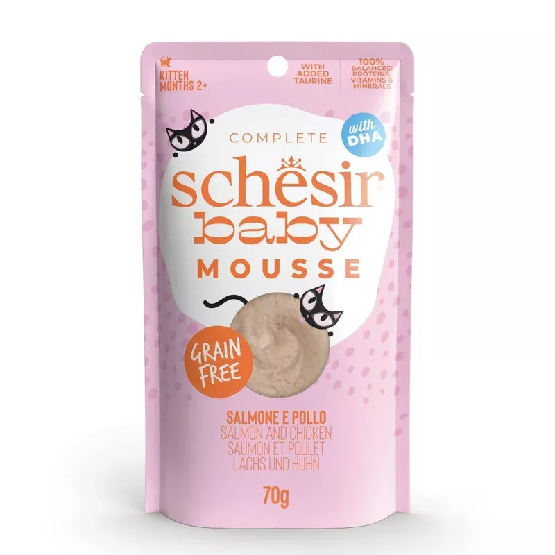 donation-to-wildflower-studio-schesir-cat-baby-pouch-mousse-70g-x-12pkts-assorte *DONATION TO WILDFLOWER STUDIO* Schesir Cat Baby Pouch Mousse 70g x 12pkts (Assorted)