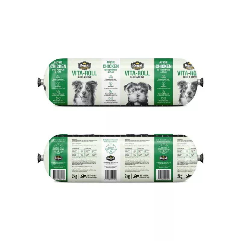 frozen-regal-fresh-vita-roll-cooked-chicken-with-pumpkin-peas-2kg *FROZEN* Regal Fresh Vita Roll Cooked Chicken with Pumpkin & Peas 2kg