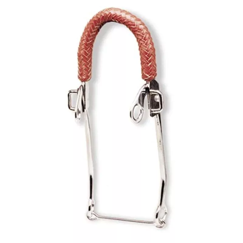 jacks-braided-leather-hackamore-bit-9-chrome-plat Jacks Braided Leather Hackamore Bit 9″ Chrome Plat