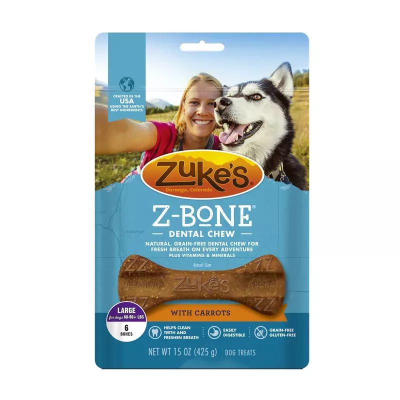 zukes-z-bones-grain-free-clean-carrot-crisp-dental-dog-treats Zukes Z-Bones Grain Free Clean Carrot Crisp Dental Dog Treats